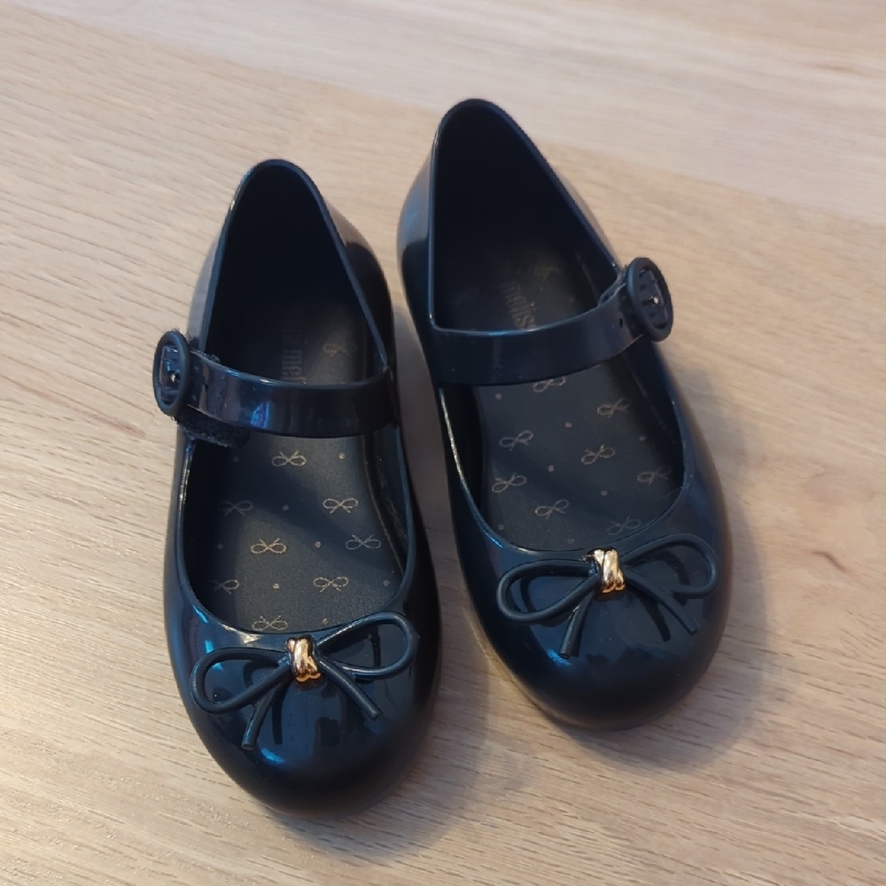 Mini Melissa Size 8 Black Shoes